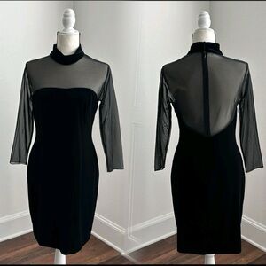 JESSICA HOWARD | Velvet Dress | Black | Size 12P